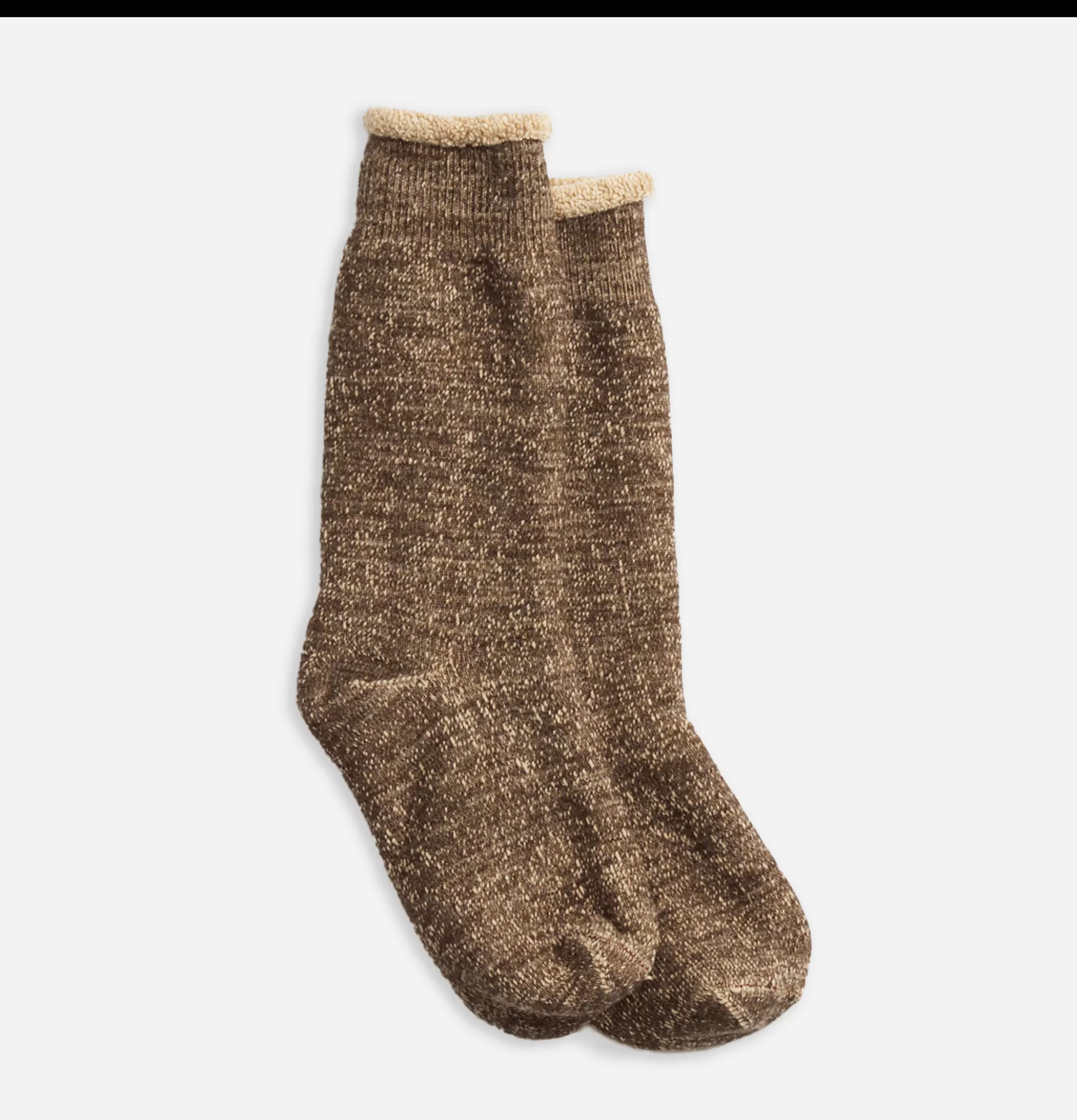 ROTOTO Double Face Dark Brown^Homme Chaussettes